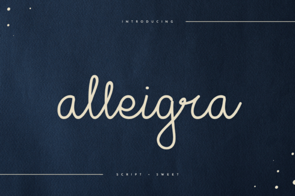 Alleigra: A Flowing Typeface for Elegant Editorial Design