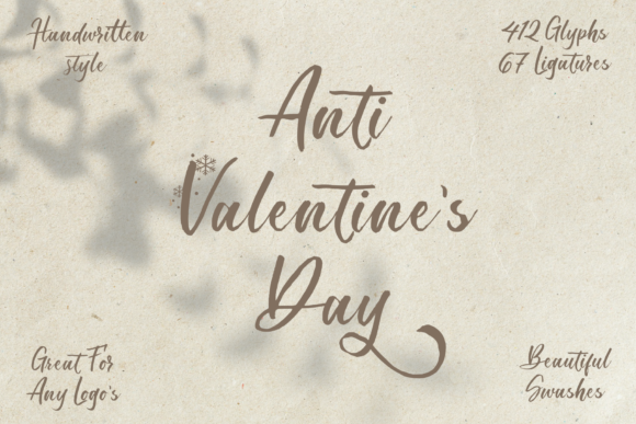 Anti Valentine s Day Font: A Script for Modern Editorial Design