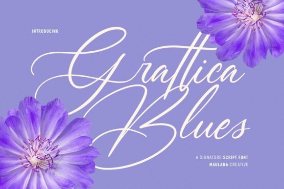 Grattica Blues: A Flowing Typeface for Elegant Brand Identity