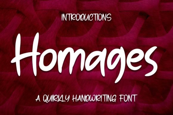 Homages: An Elegant Script Font for Editorial Design