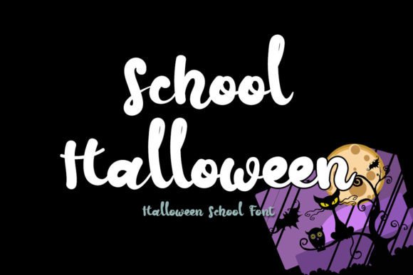 School Halloween: A Handwritten Font for Clear Campaigns
